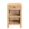 Baxton Studio Bella Modern Bohemian Natural Brown Mahogany Wood and Natural Rattan 1-Drawer Nightstand 226-13095-ZORO - alternate 2
